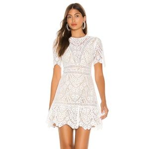 Free People Darian Lace Dress White Small